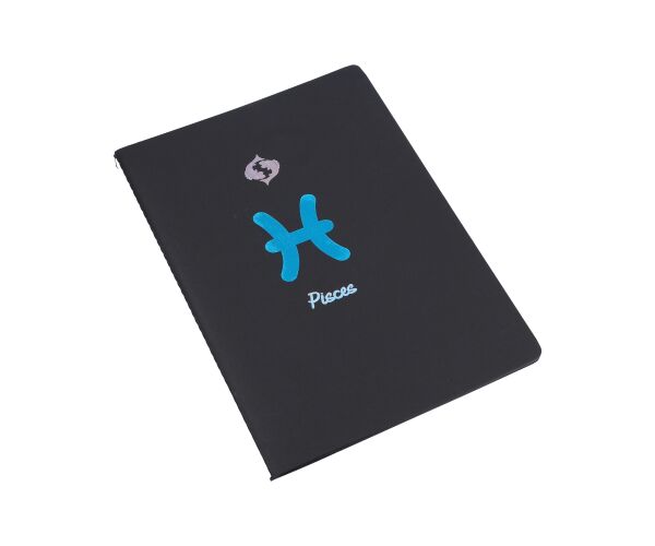 Notes 18,5x25,5 cm, 26 černých linkovaných stran - Zodiac