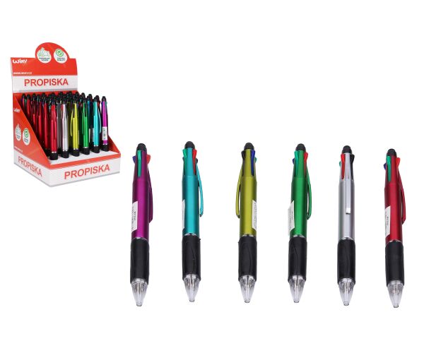 Propiska vícebarevná (4 barvy) + stylus