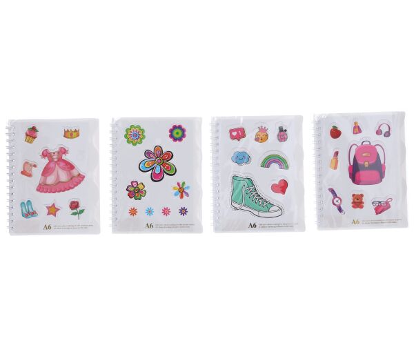 Notes spirála linkovaný 11,5x14,5 cm, 50 stran - MIX