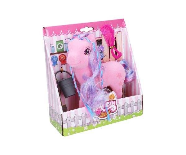 Poník s copánky česací 22 cm