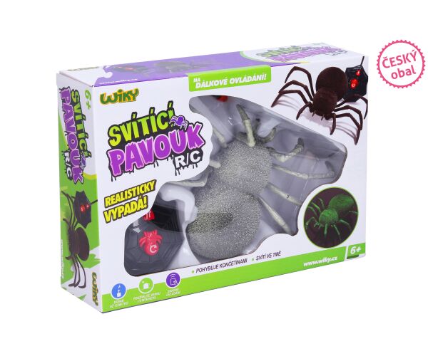 Pavouk RC svítí ve tmě 20 cm - český obal
