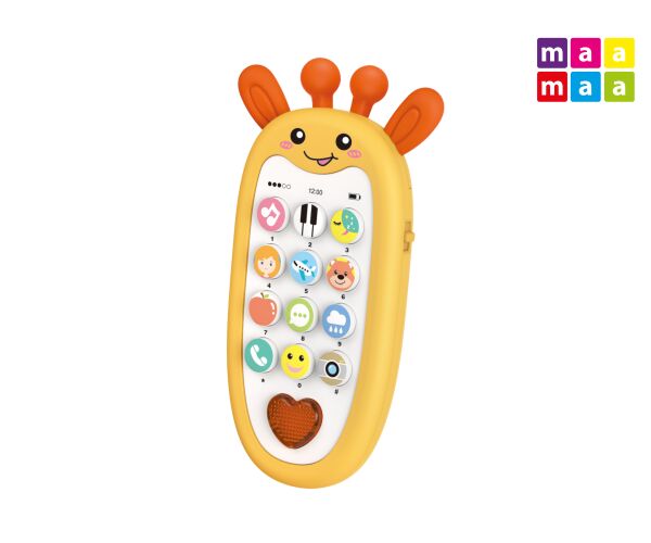 Maamaa Telefon dětský s efekty žirafa 13,5 cm