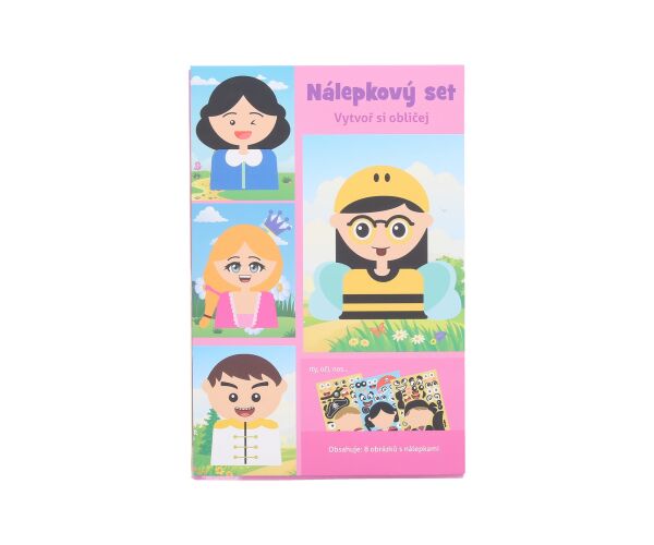 Kreativní set nálepky 21x14 cm - Obličej