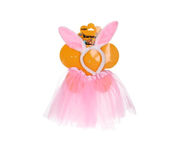 Set karneval - zajíček růžový
