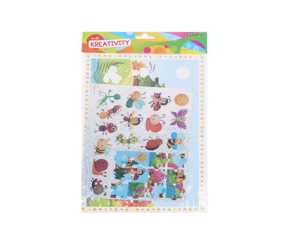 Kreativní set 2v1 20x34 cm, omalovánky + nálepky