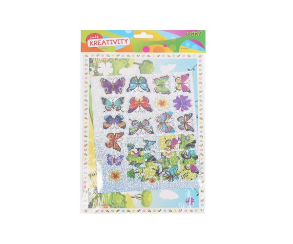 Kreativní set 2v1 20x34 cm, omalovánky + nálepky