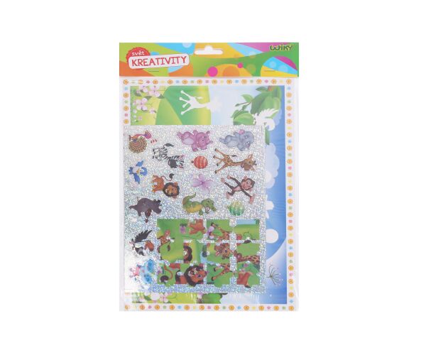 Kreativní set 2v1 20x34 cm, omalovánky + nálepky
