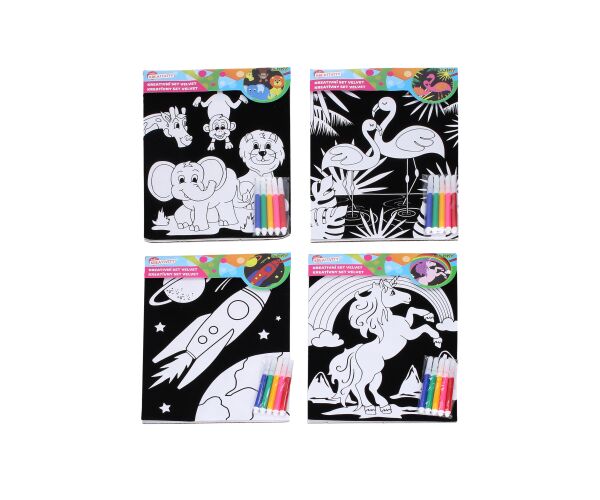 Kreativní set velvet 21,5x30 cm + 5ks fix