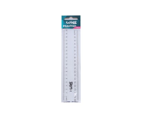Pravítko 20 cm transparent