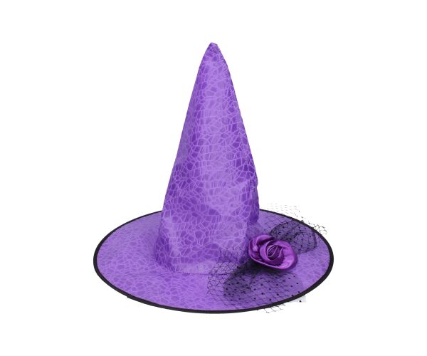 Set karneval - čarodějnický klobouk fialový