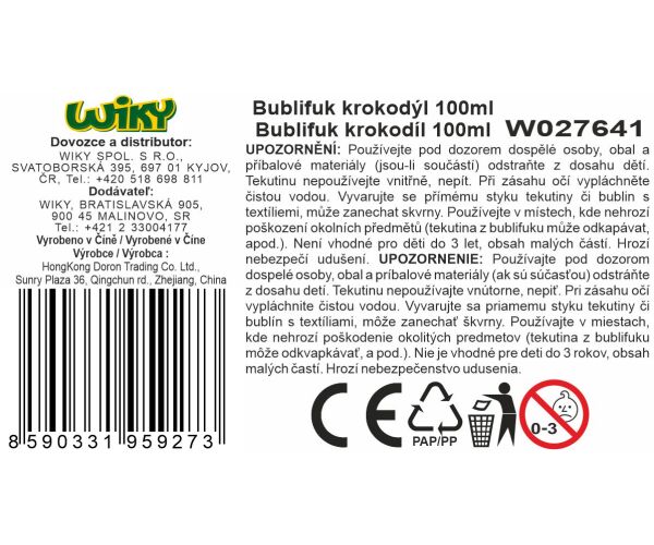 Bublifuk krokodýl 100 ml 36 cm