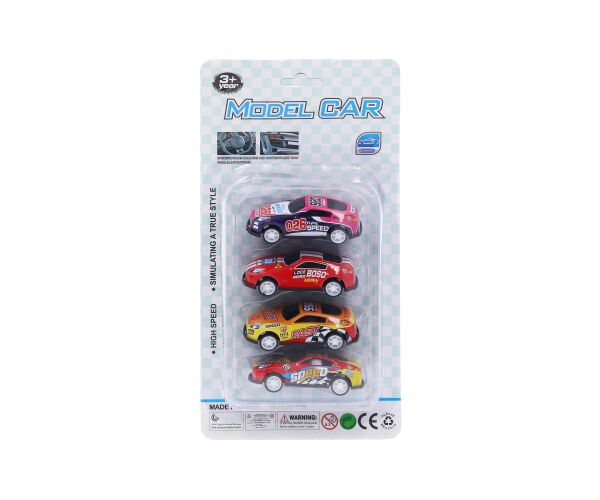 Auta 4 ks 6,5 cm