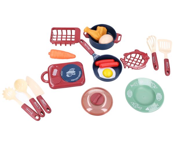 Kuchyňský set - vařič, nádobí, potraviny