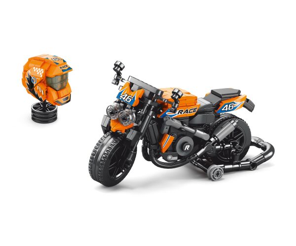 Stavebnice motorka s helmou 17 cm