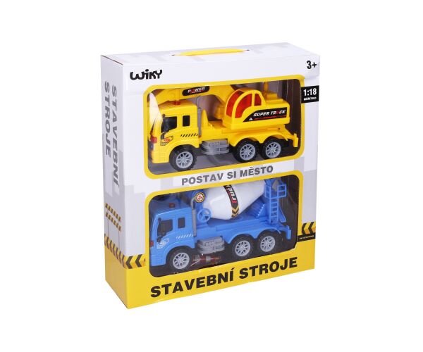 Auto stavební a značky 2ks 23cm - český obal