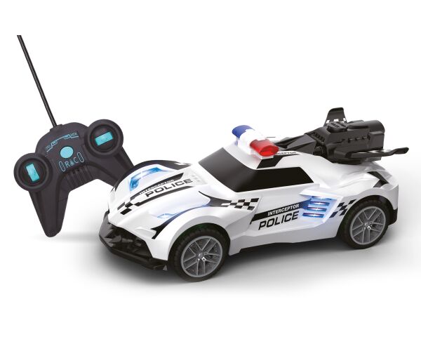 Auto policejní svítící s kouřovými efekty RC na dálkové ovládání 18 cm - český obal
