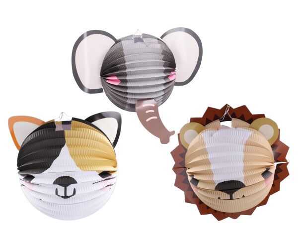 Lampion koule 25 cm Zvířátka