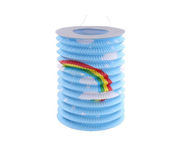 Lampion válec 15 cm Duha