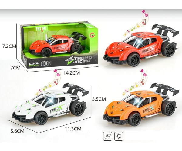 Auto závodní s efekty 11 cm