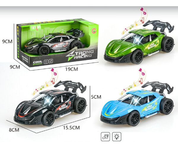 Auto závodní s efekty 16 cm