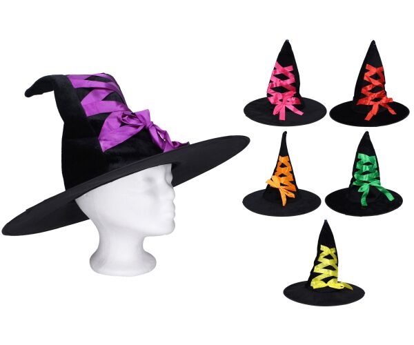 Set karneval - čarodějnický klobouk 44x38 cm MIX