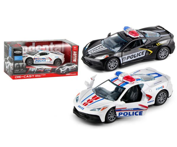 Auto policejní kovové 12 cm
