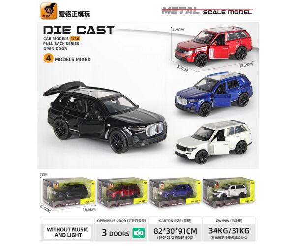 Auto kovové 12 cm