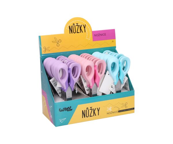 Nůžky barevné 13,8 cm, 3 druhy