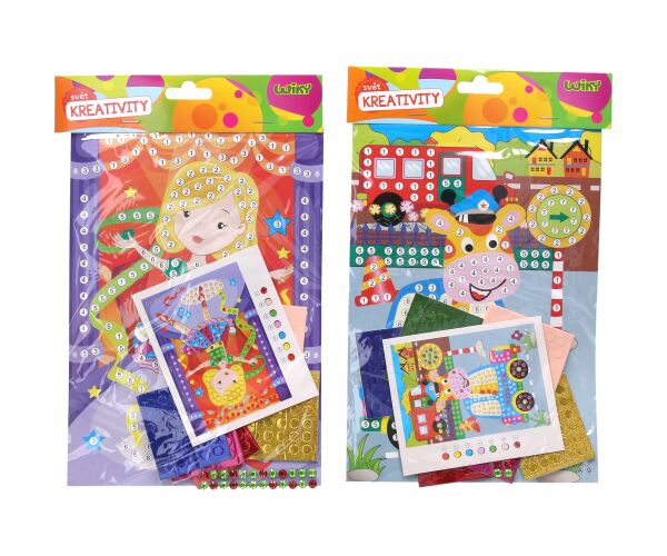 Kreativní set lepení 18x25 cm - MIX