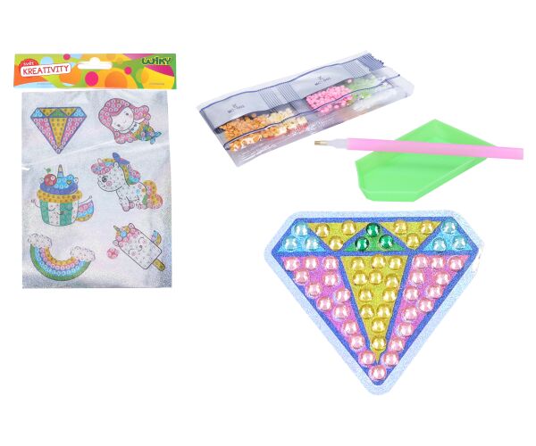 Kreativní set diamond nálepky s kamínky MIX