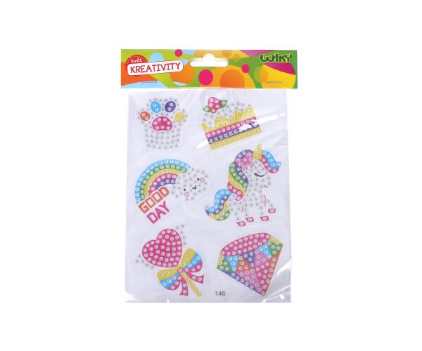 Kreativní set diamond nálepky s kamínky MIX