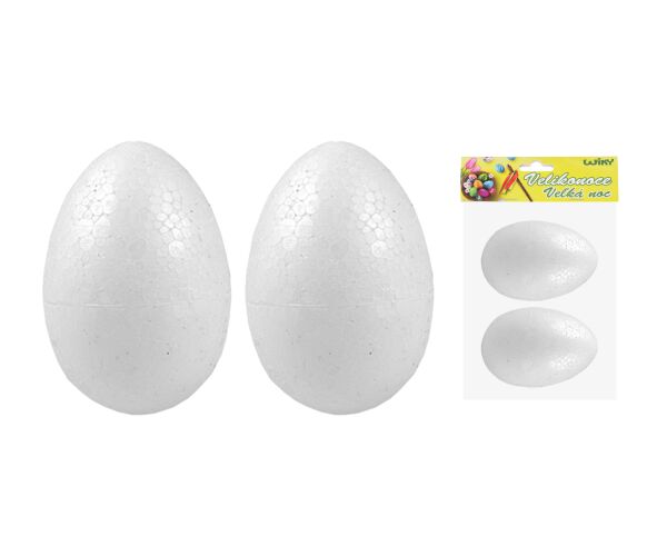 Vajíčko dekorační polystyrénové 9 cm, 2ks