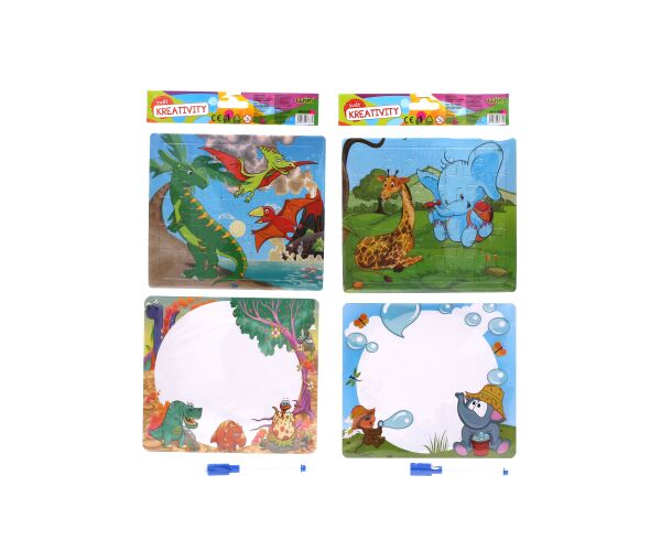 Kreativní set - puzzle + 1ks popisovače