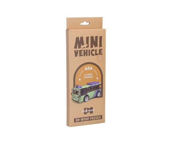 3D puzzle dřevěné - Autobus 14 cm