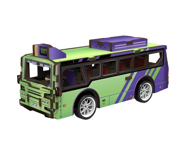 3D puzzle dřevěné - Autobus 14 cm