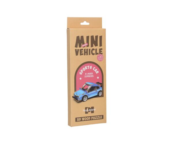 3D puzzle dřevěné - Závodní auto 13 cm