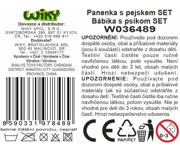 Panenka s pejskem set 12,5 cm