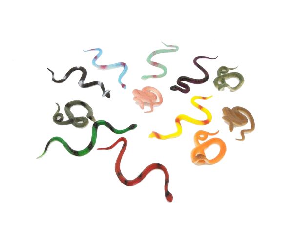 Zvířátka figurky hadi set 12ks 10 cm