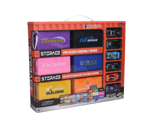 Kontejnerové město - 6 kontejnerů 12,5 cm