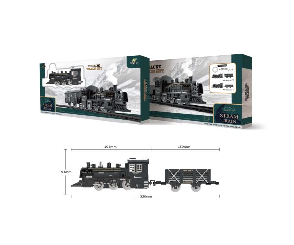 Vlak set s efekty dráha 75x75 cm mašinka 19,5 cm