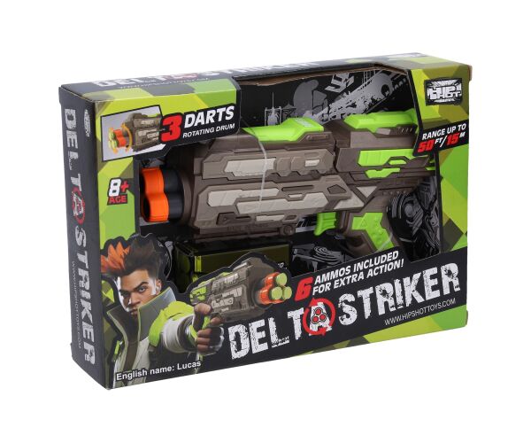 Pistole se 6 pěnovými náboji 21 cm