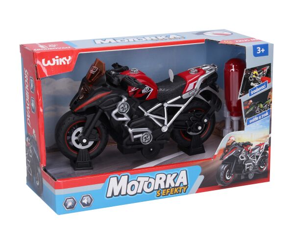 Motorka šroubovací s efekty červená 20 cm - český obal