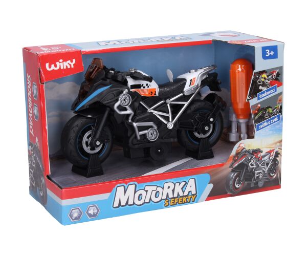 Motorka šroubovací s efekty bílá 20 cm - český obal