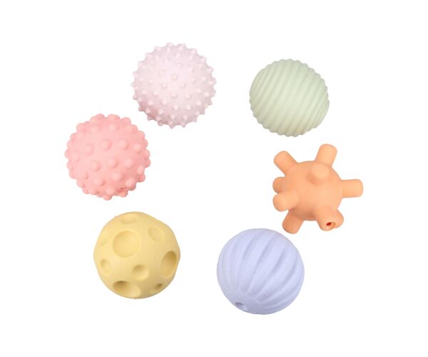 Maamaa Měkké míčky pískací set 6ks 5,5 cm