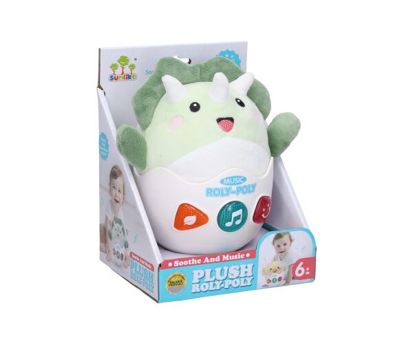 Roly-poly plyšový dino s efekty 20cm