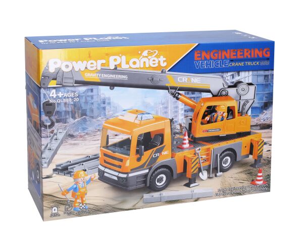 Autojeřáb s efekty stavebnice 41cm