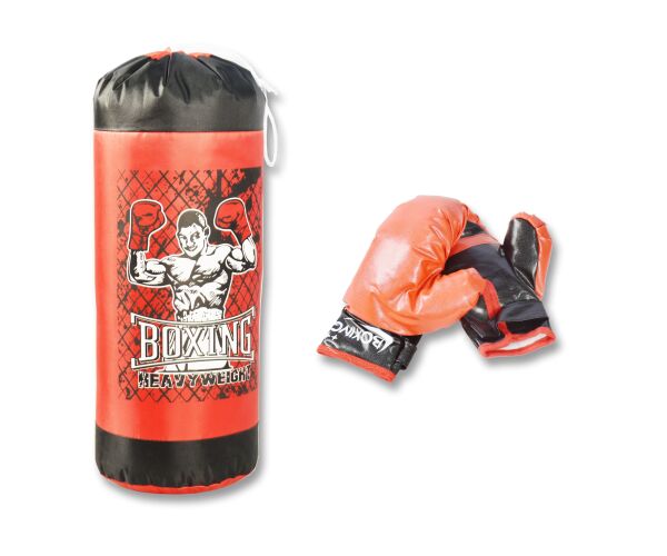 Boxovací pytel s rukavicemi 18x49 cm