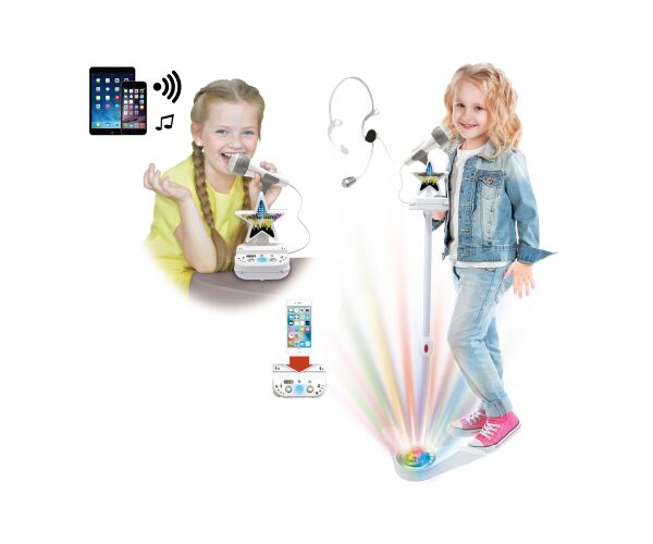 Bluetooth karaoke s hlavovým mikrofonem