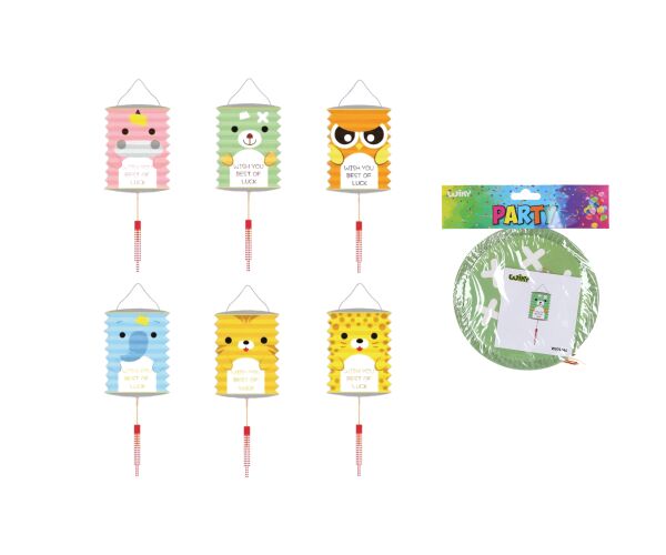 Lampion válec 16 cm Zvířátka