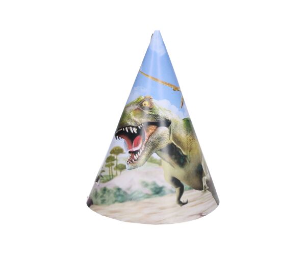 Párty kloboučky DINO 15 cm, 6 ks